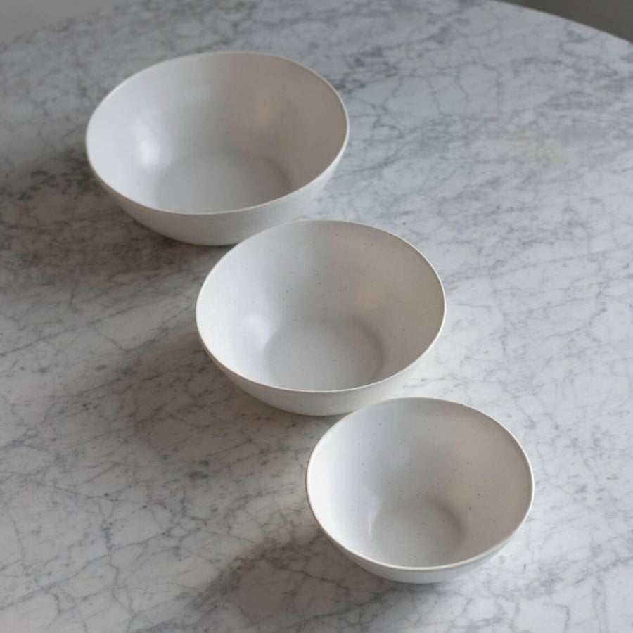 Elegant nested serving bowls designed for space-saving elegance, perfect for stylish and efficient kitchen storage