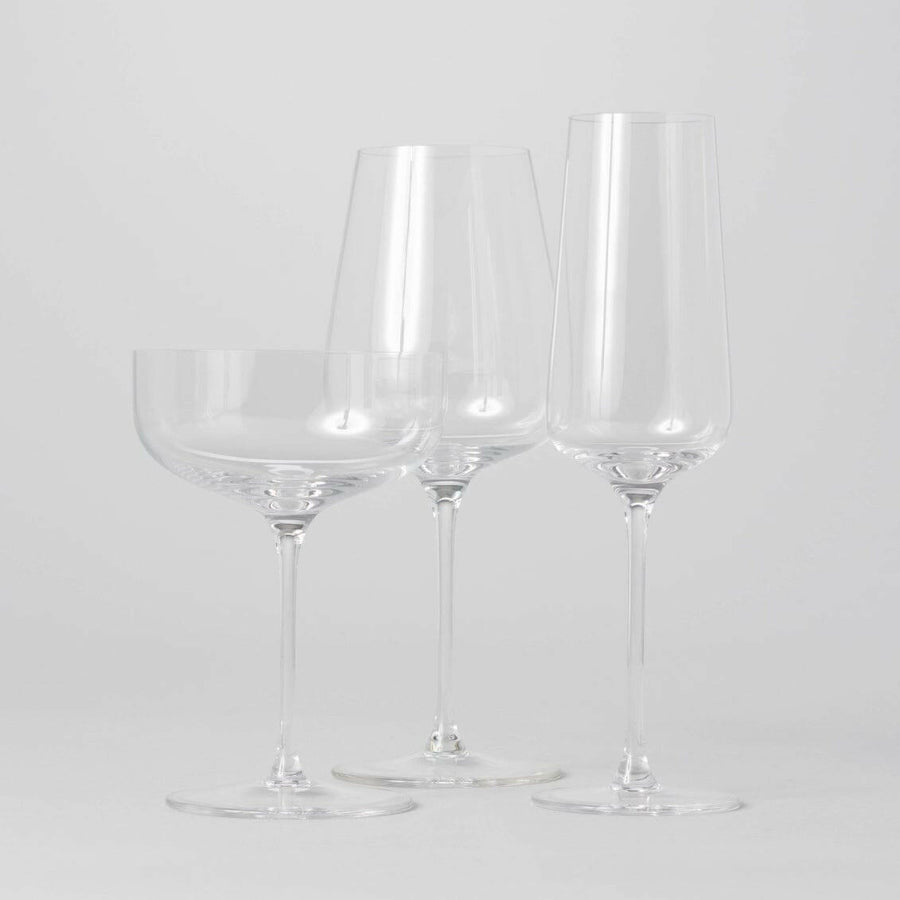 Elegant crystal stemware set designed for sophisticated dining and enhancing table aesthetics.