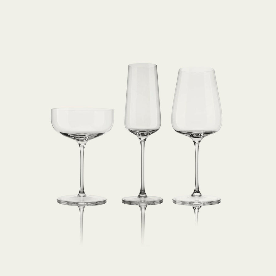 Elegant crystal stemware set designed for sophisticated dining and enhancing table aesthetics.