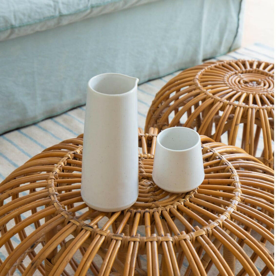 Elegant glass carafe showcasing refined craftsmanship and timeless design ideal for sophisticated dining settings.